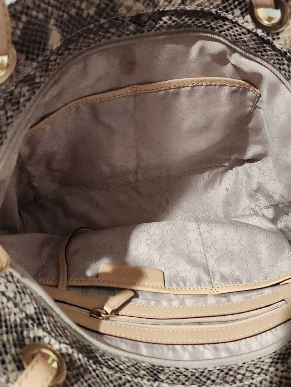 Michael Kors Tote Bag Snakeprint Leather
